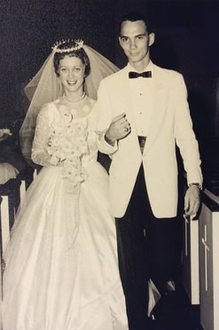 Truman and Joan Moore on their wedding day
